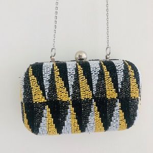 Zara Beaded Box Clutch